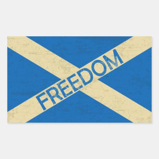 Sticker Rectangulaire Drapeau de la liberté écossaise (Devant)