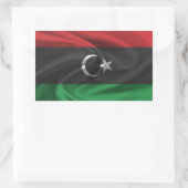 Sticker Rectangulaire Drapeau de la Libye (Sac)