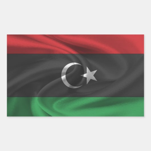 Sticker Rectangulaire Drapeau de la Libye (Devant)