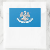 Sticker Rectangulaire Drapeau de la LOUISIANE - (Sac)