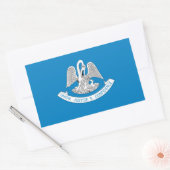 Sticker Rectangulaire Drapeau de la LOUISIANE - (Enveloppe)