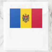 Sticker Rectangulaire Drapeau de la Moldavie (Sac)