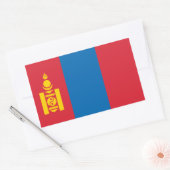 Sticker Rectangulaire Drapeau de la Mongolie (Enveloppe)