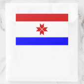 Sticker Rectangulaire Drapeau de la Mordovie (Sac)