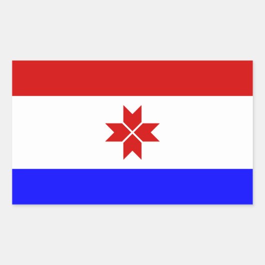 Sticker Rectangulaire Drapeau de la Mordovie (Devant)