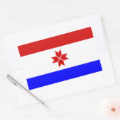 Sticker Rectangulaire Drapeau de la Mordovie (Enveloppe)
