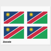 Sticker Rectangulaire Drapeau de la Namibie (Feuille)
