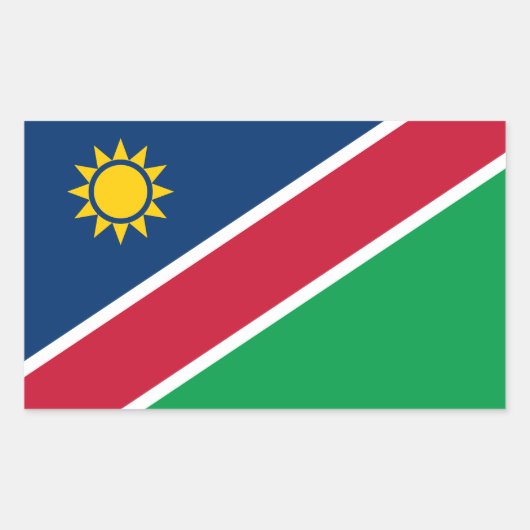 Sticker Rectangulaire Drapeau de la Namibie (Devant)