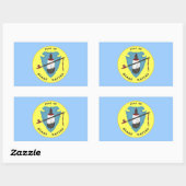 Sticker Rectangulaire Drapeau de la nation des Osages (Feuille)