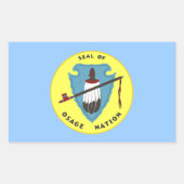 Sticker Rectangulaire Drapeau de la nation des Osages (Devant)