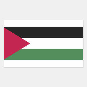 Sticker Rectangulaire Drapeau de la Palestine