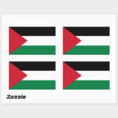 Sticker Rectangulaire Drapeau de la Palestine (Feuille)