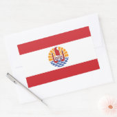 Sticker Rectangulaire Drapeau de la Polynésie française (Enveloppe)