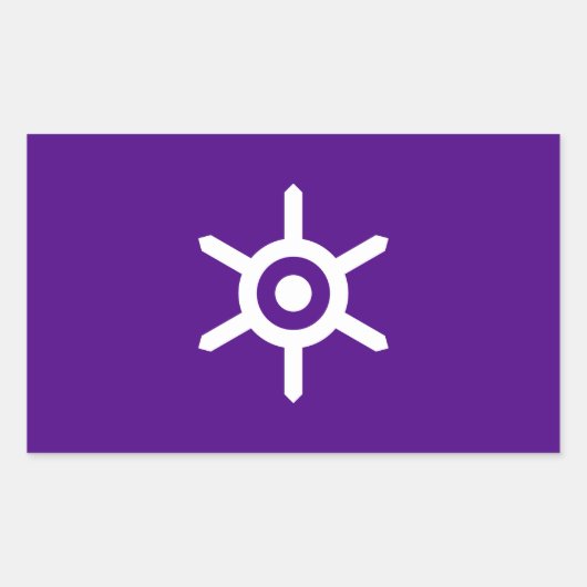 Sticker Rectangulaire Drapeau de la préfecture de Tokyo, Japon (Devant)