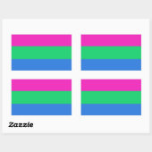Sticker Rectangulaire Drapeau de la Pride (Feuille)