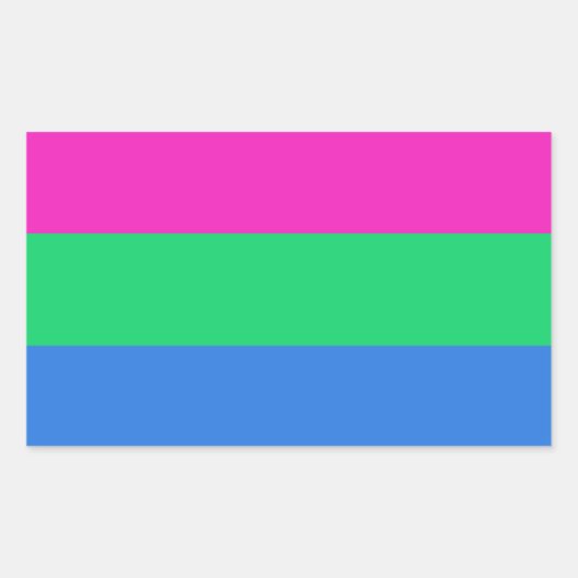 Sticker Rectangulaire Drapeau de la Pride (Devant)