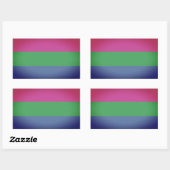 Sticker Rectangulaire Drapeau de la Pride (Feuille)