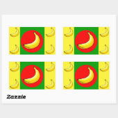 Sticker Rectangulaire Drapeau de la République bananière (Feuille)