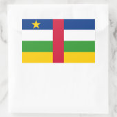 Sticker Rectangulaire Drapeau de la République centrafricaine (Sac)