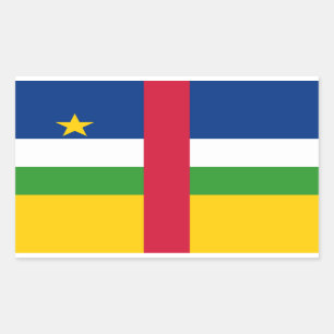 Sticker Rectangulaire Drapeau de la République centrafricaine