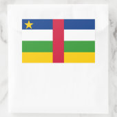 Sticker Rectangulaire Drapeau de la République centrafricaine (Sac)