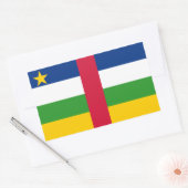 Sticker Rectangulaire Drapeau de la République centrafricaine (Enveloppe)