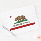 Sticker Rectangulaire Drapeau de la République de Californie (Enveloppe)
