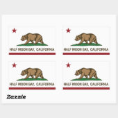 Sticker Rectangulaire Drapeau de la République de Californie - Baie de l (Feuille)
