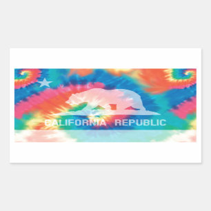 Sticker Rectangulaire Drapeau de la République de Californie datée de la