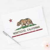 Sticker Rectangulaire Drapeau de la République de Californie Montecito (Enveloppe)