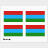 Sticker Rectangulaire Drapeau de la République de Carélie (Feuille)
