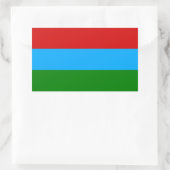 Sticker Rectangulaire Drapeau de la République de Carélie (Sac)