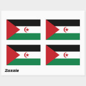 Sticker Rectangulaire Drapeau de la République démocratique arabe sahrao (Feuille)