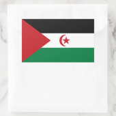 Sticker Rectangulaire Drapeau de la République démocratique arabe sahrao (Sac)