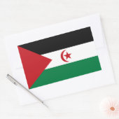 Sticker Rectangulaire Drapeau de la République démocratique arabe sahrao (Enveloppe)