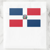 Sticker Rectangulaire Drapeau de la République Dominicaine (Sac)