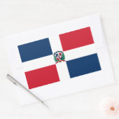 Sticker Rectangulaire Drapeau de la République Dominicaine (Enveloppe)
