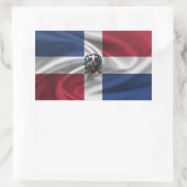Sticker Rectangulaire Drapeau de la République Dominicaine (Sac)