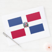 Sticker Rectangulaire Drapeau de la République Dominicaine (Enveloppe)