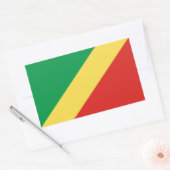 Sticker Rectangulaire Drapeau de la République du Congo (Enveloppe)