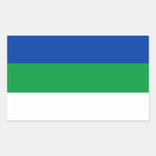 Sticker Rectangulaire Drapeau de la République Komi (Devant)