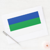 Sticker Rectangulaire Drapeau de la République Komi (Enveloppe)