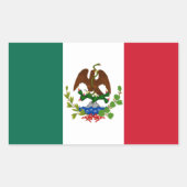 Sticker Rectangulaire Drapeau de la République mexicaine : 1824-1835, Pè (Devant)