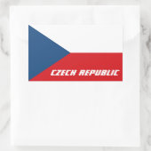 Sticker Rectangulaire Drapeau de la République tchèque (Sac)