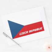 Sticker Rectangulaire Drapeau de la République tchèque (Enveloppe)