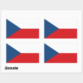 Sticker Rectangulaire Drapeau de la République tchèque (Feuille)