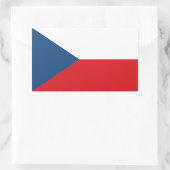 Sticker Rectangulaire Drapeau de la République tchèque (Sac)