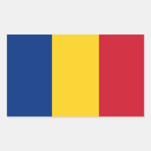 Sticker Rectangulaire Drapeau de la Roumanie