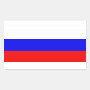 Sticker Rectangulaire Drapeau de la Russie