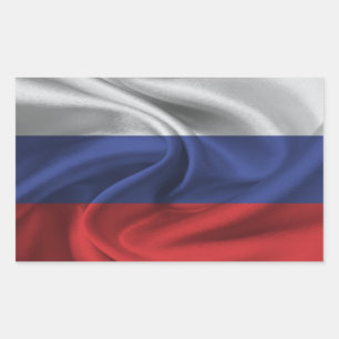 Sticker Rectangulaire Drapeau de la Russie